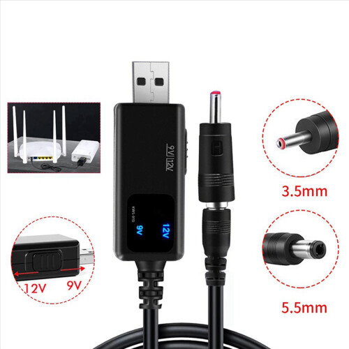 Convertitore USB Boost, cavo convertitore USB Step-Up, 1 supporto 1 2
