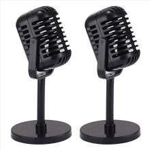 Vintage Microphone Prop,Plastic Fake Microphone,for Role Play