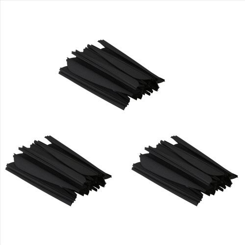Pacote com 50 palhetas de plástico para flechas Arrows Vanes de 4 polegadas (preto)