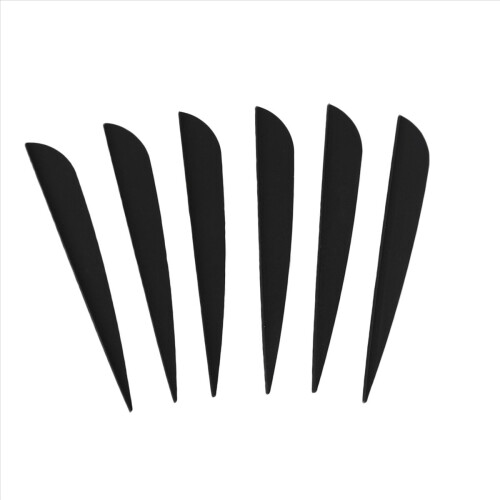 Pacote com 50 palhetas de plástico para flechas Arrows Vanes de 4 polegadas (preto) 1