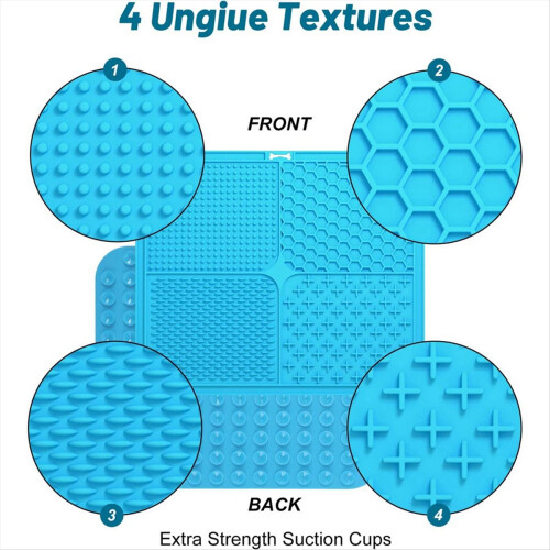 Lick Mat, Dog Licking Mat with Suction Cups Blue 2