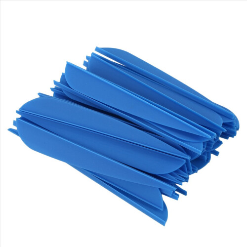 Pacote com 50 palhetas de plástico para flechas Arrows Vanes de 4 polegadas (azul) 1