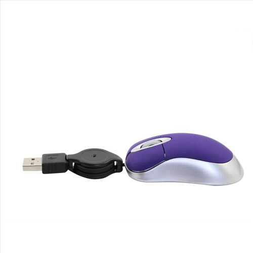 Mini USB Wired Mouse Retractable Tiny Small Mouse 1600 DPI Optical 1