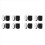Magnetic Remote Control Holder Wall Mount, 4 Pair Black 1