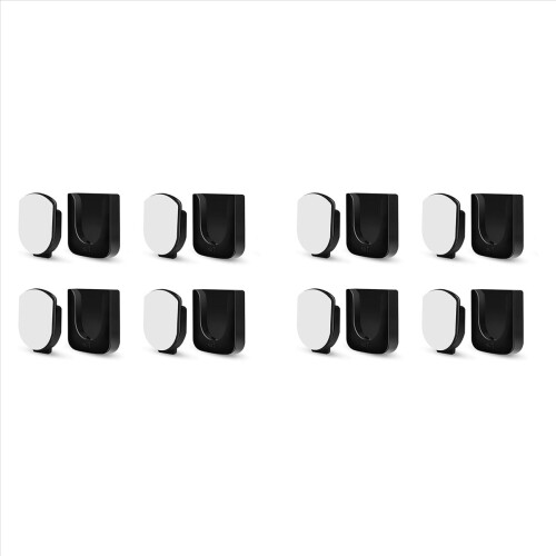Magnetic Remote Control Holder Wall Mount, 4 Pair Black