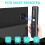 Magnetic Remote Control Holder Wall Mount, 4 Pair Black 4