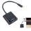 Cable adaptador USB-C USB3.1 Tipo C para convertidor VGA macho a hembra 2