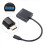 Cable adaptador USB-C USB3.1 Tipo C para convertidor VGA macho a hembra 6