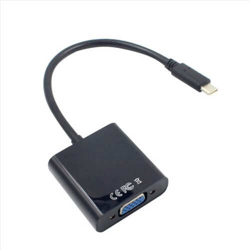 Cable adaptador USB-C USB3.1 Tipo C para convertidor VGA macho a hembra 2