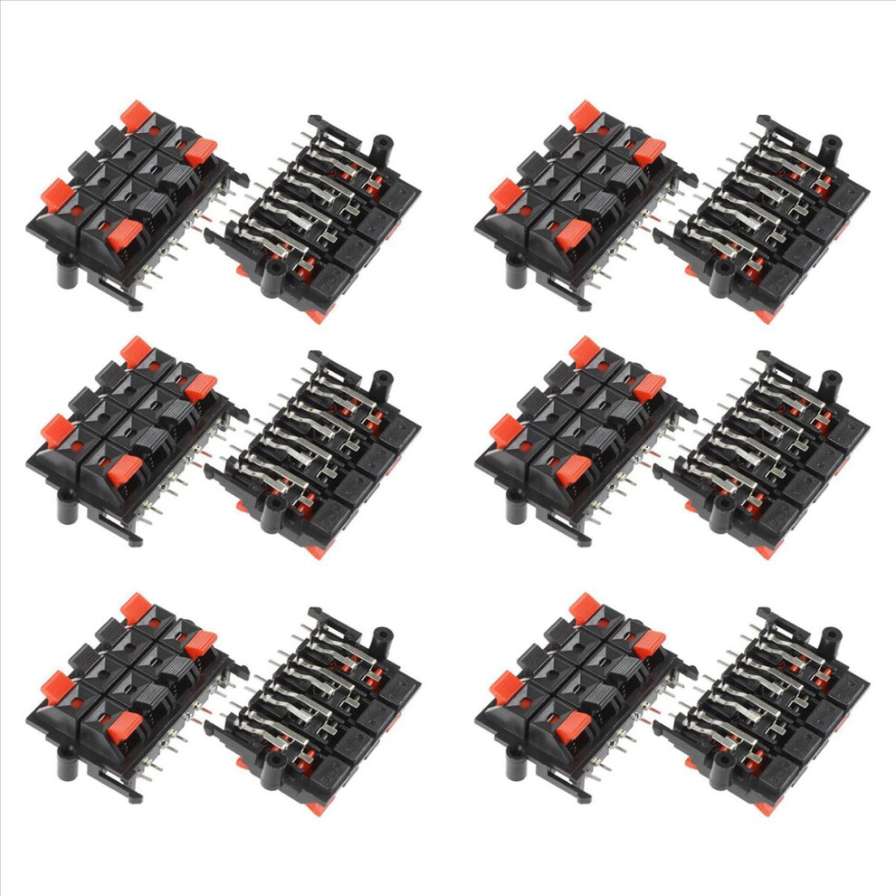 2X 64X40x20mm 8 Positions Push In Jack Spring Load Speaker Terminals 4853158810825