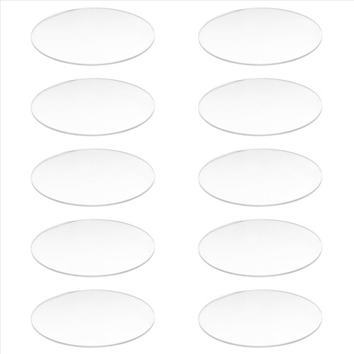 Transparent 3mm thick Mirror Acrylic round Disc Diameter:85mm