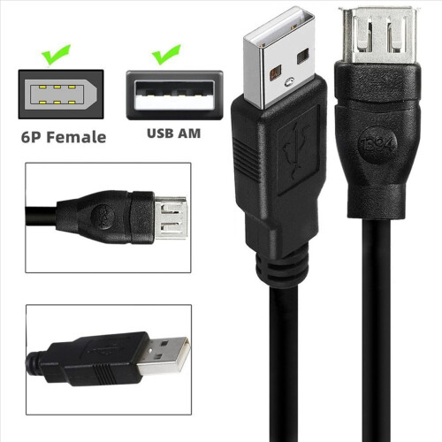 Καλώδιο προσαρμογέα USB 6 ακίδων θηλυκό σε καλώδιο προσαρμογέα USB 2.0 AM για κάμερα 2
