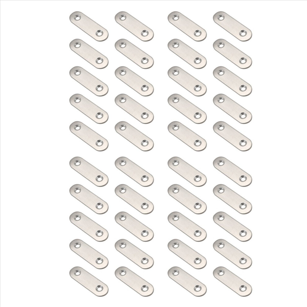 50Mmx16mm Straight Repair Joining Mending Flat Plate Bracket 10Pcs 4852133348575