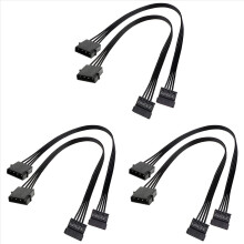 Convertitore di alimentazione Molex IDE 4 pin maschio a SATA 15 pin femmina, confezione da 2