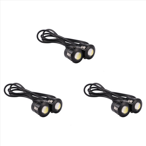 2pcs LED Eagle Eye Backup Light White Light 9W black