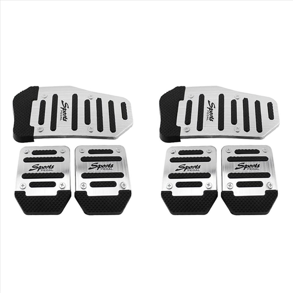 3Pcs Gas Pedal Break Pedal Cover For Manual Transmission Car Silver 4853158813321