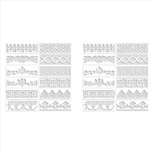 12 Stück Blumenrand-Schablonen, wiederverwendbar, für DIY-Bastelschablonen, 12 x 3,9 Zoll