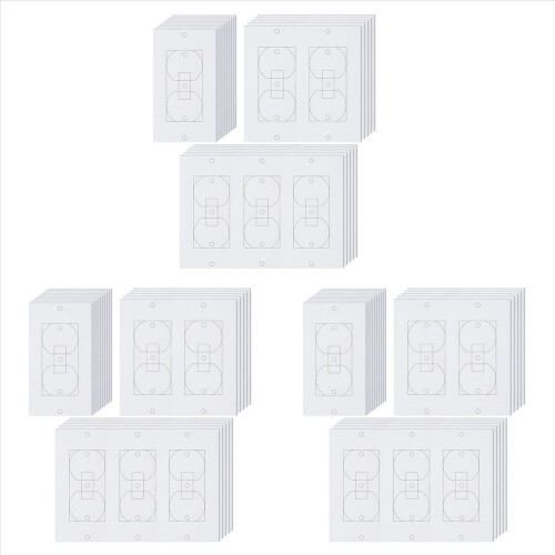 20Pcs Wall Insulation Outlet Insulators Sealers for Light, Switch