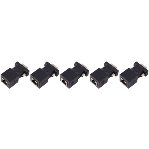 Extensor VGA macho a adaptador de cable de red LAN CAT5 CAT6 RJ45