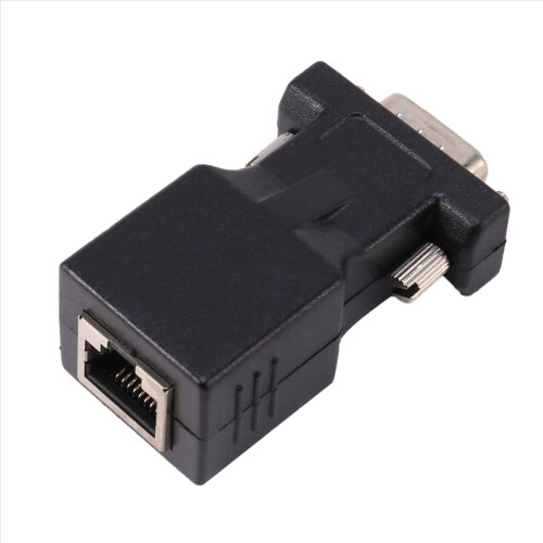 Extensor VGA macho a adaptador de cable de red LAN CAT5 CAT6 RJ45 1
