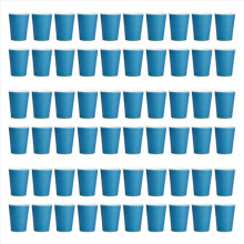 20x Paper Cups Solid Colours Birthday Catering blue