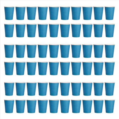 20x Paper Cups Solid Colours Birthday Catering blue