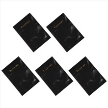 Bolsa de viagem para passaporte feminina e masculina, em pu, de mármore, preta