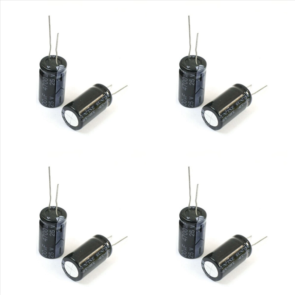 6 Pcs 4700Uf/25V Radial Leads Aluminum Electrolytic Capacitor 4853158882006