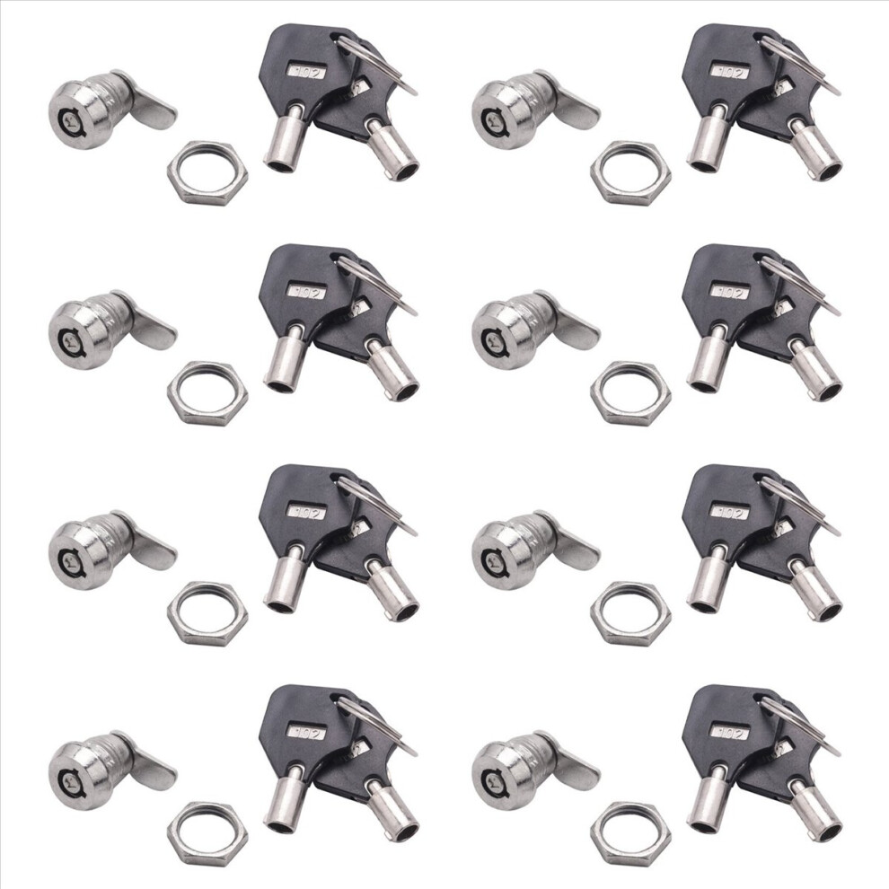 Cabinet Door Quarter Turn Security Tubular Cam Lock W Keys 4853158891305