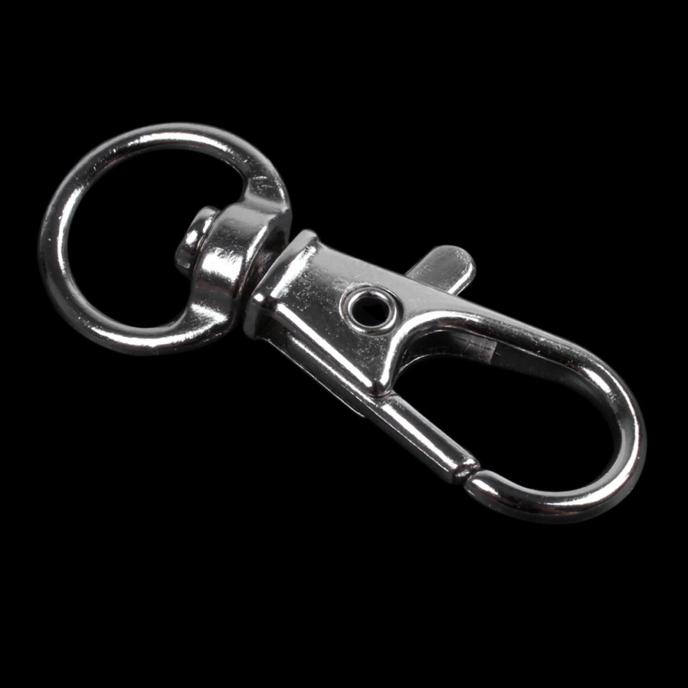 10Pcs Metal Clasp Swivel Trigger Clips Snap Hooks Silver 4853158810788