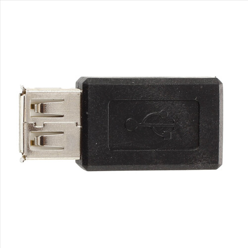 Black USB 2.0 Type A Female to Micro-USB B Female Adapter Plug 2