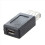 Black USB 2.0 Type A Female to Micro-USB B Female Adapter Plug 2