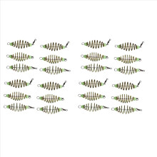 12Pcs Luminous Karpfen Angeln Feeder Spule In-Linie Köder Korb Köder
