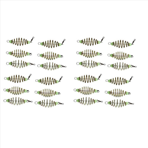 12Pcs Luminous Karpfen Angeln Feeder Spule In-Linie Köder Korb Köder