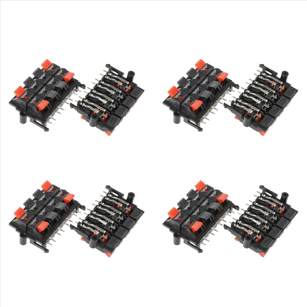 2X 64X40x20mm 8 Positions Push In Jack Spring Load Speaker Terminals 4853188080038