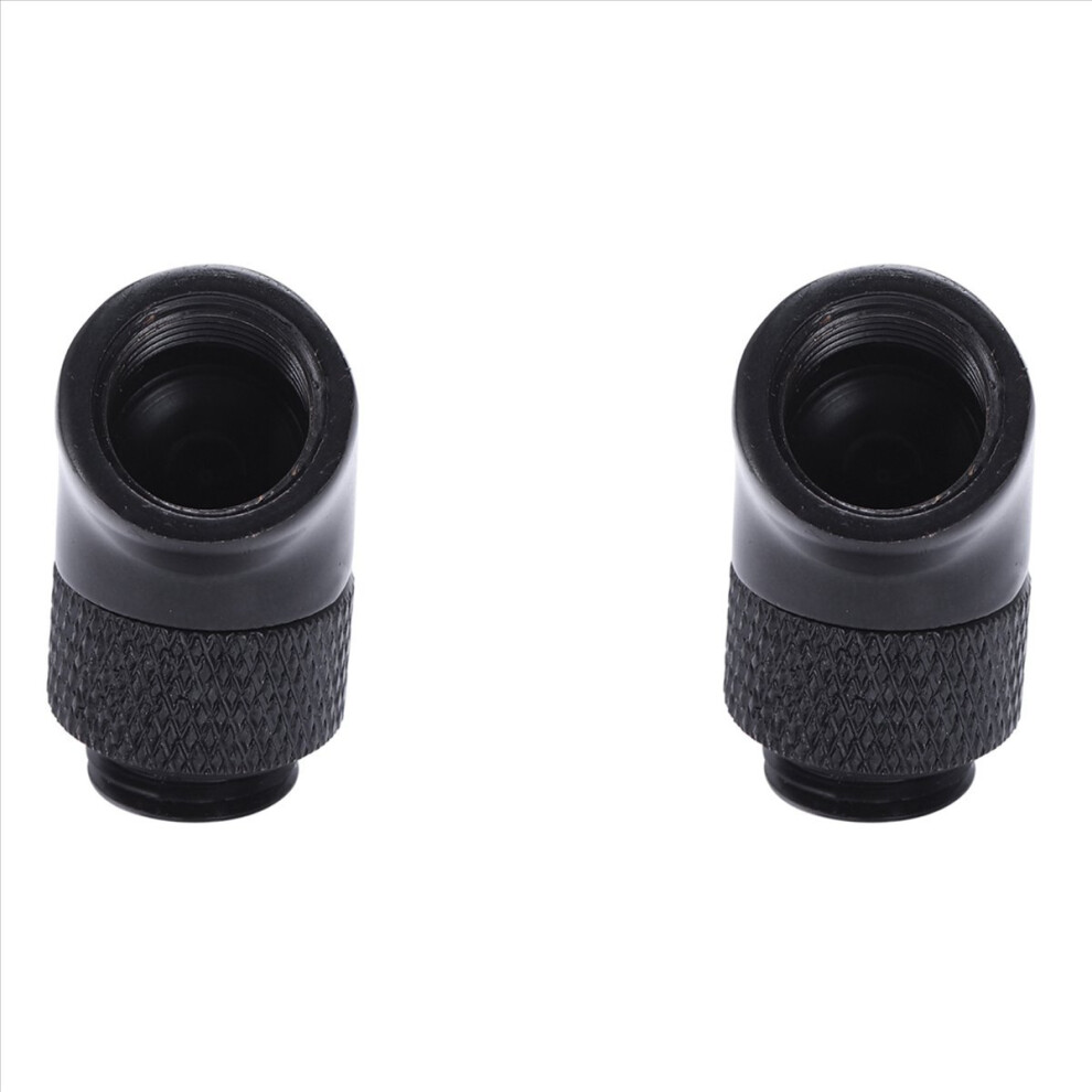 G1/4 Screw Thread 45 Elbow Rotary-Male To Female Connector Black 4852133324807