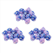 10 peças D10 dados poliédricos números mostradores jogo de mesa PXPF, estilo 2