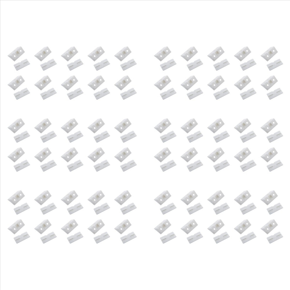 Furniture Cabinet Fastener Corner Braces Angle Brackets White 10Pcs 4853158867782