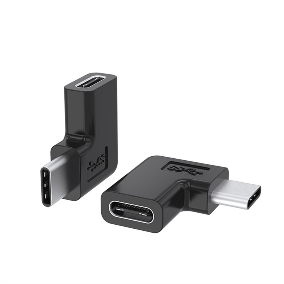 2Pcs 90 Degree Right Angle Usb 3.1 Type C Male To Female Converter 4853158866006