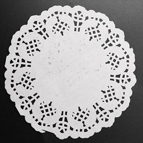 Lace Doilies Paper 100 Pcs,4.5 inch Liners for Cake,Tableware Display 1