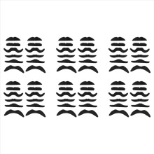 Confezione da 12 baffi finti autoadesivi assortiti / set di baffi