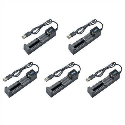 Φορτιστής μπαταρίας USB 1 υποδοχής γενικής χρήσης γρήγορης φόρτισης για 18650 26650