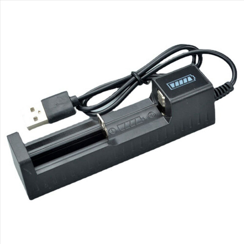 Φορτιστής μπαταρίας USB 1 υποδοχής γενικής χρήσης γρήγορης φόρτισης για 18650 26650 1