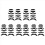 12 Pack Self Adhesive Assorted Fake Moustache / Mustache Set 1