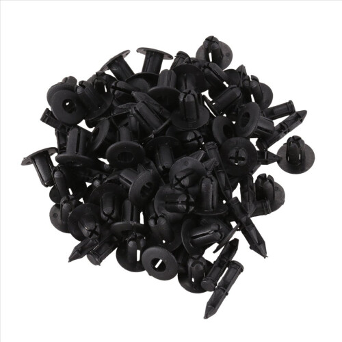 6mm x 12mm Plastic Rivets Car Push Clips 50 Pcs 1