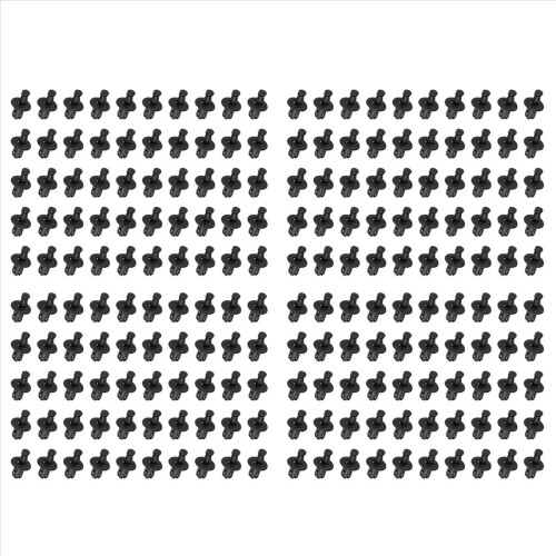 6mm x 12mm Plastic Rivets Car Push Clips 50 Pcs