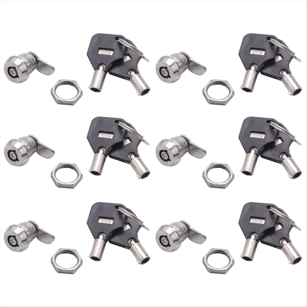 Cabinet Door Quarter Turn Security Tubular Cam Lock w Keys-image-OPC-PHP9G7V-NEW