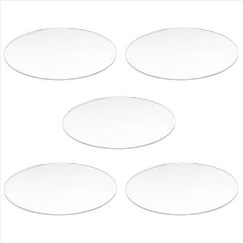 Transparent 3mm thick Mirror Acrylic round Disc Diameter:85mm
