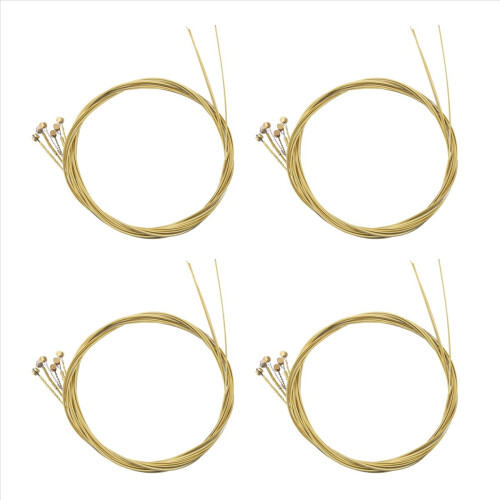 6 Pcs Steel Strings Replacement for Acoustic Guitar New Silver+Brass