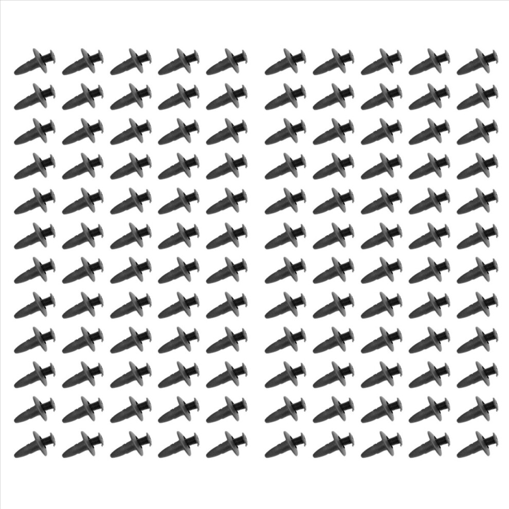 6Mm Hole Dia Black Plastic Rivets Fastener Bumper Push 30Pcs 4853188080267